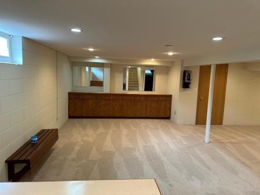 New carpet and new paint in your new game room.