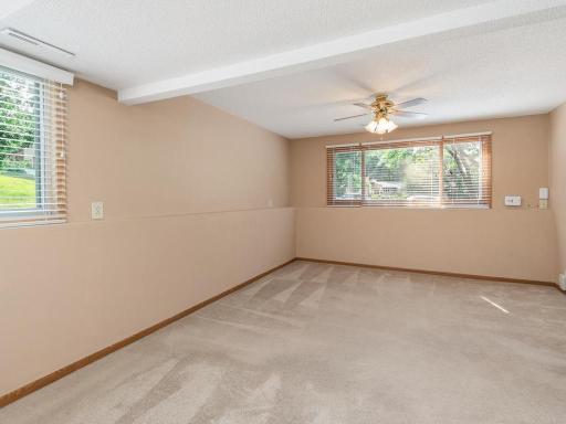 Lower Level feels bright & spacious - windows offer a lot of natural light!