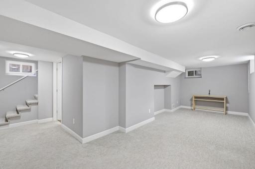 Large open basement family room