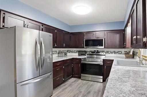 Plenty of counter top & cabinet space