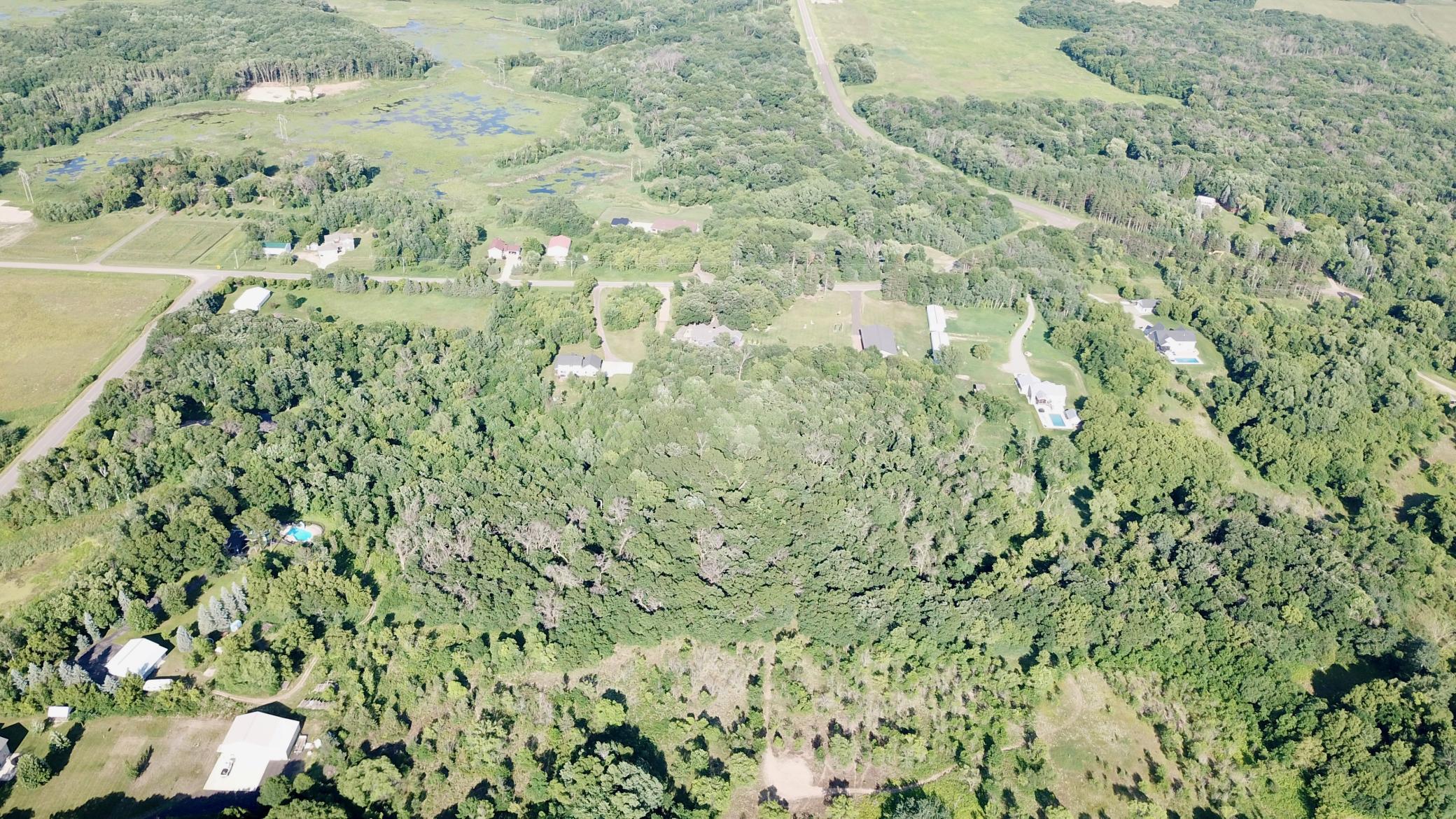 Aerial - View from West (5 & 6.97 Acre Properties Available)