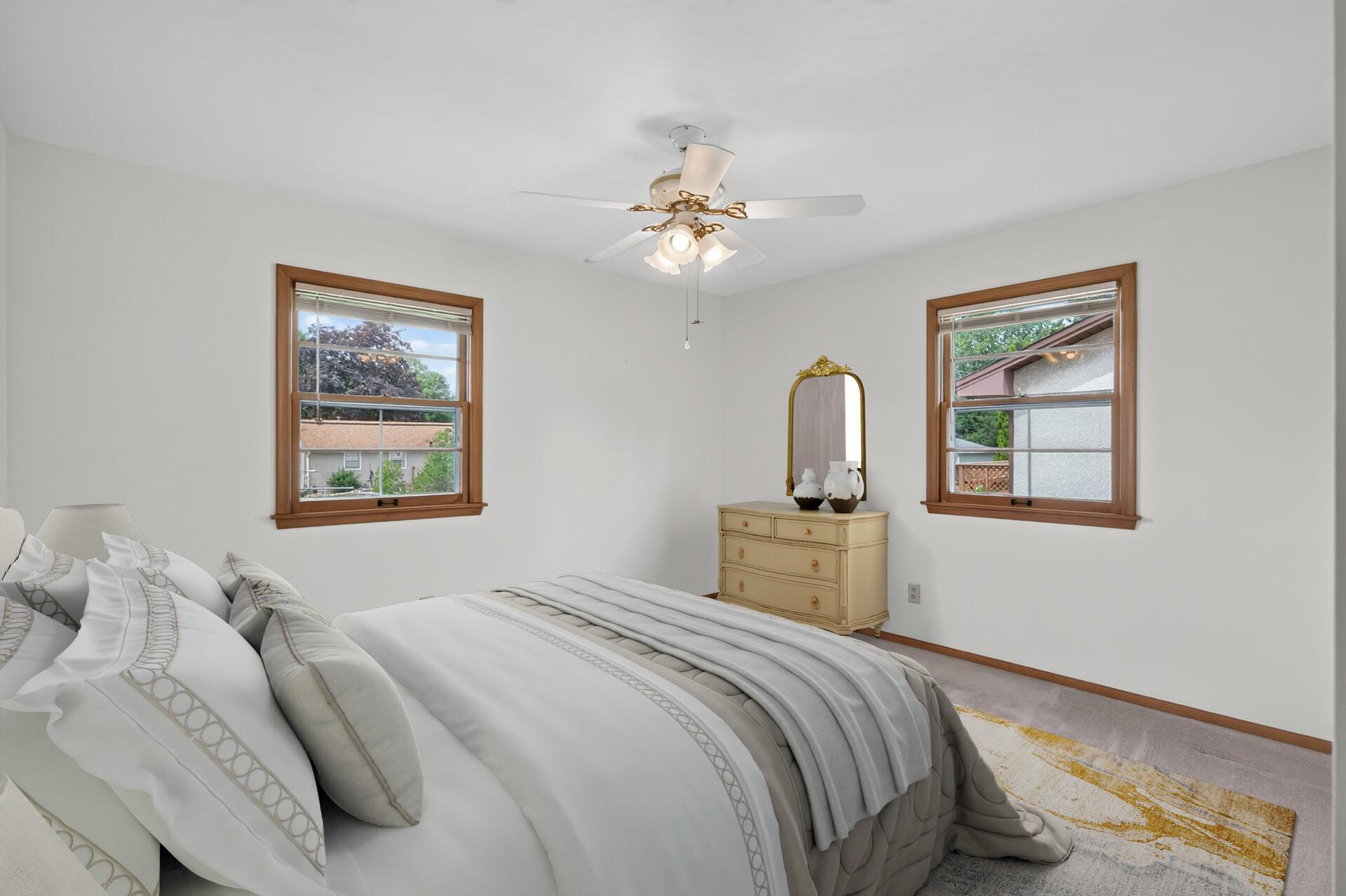 Master bedroom virtually staged