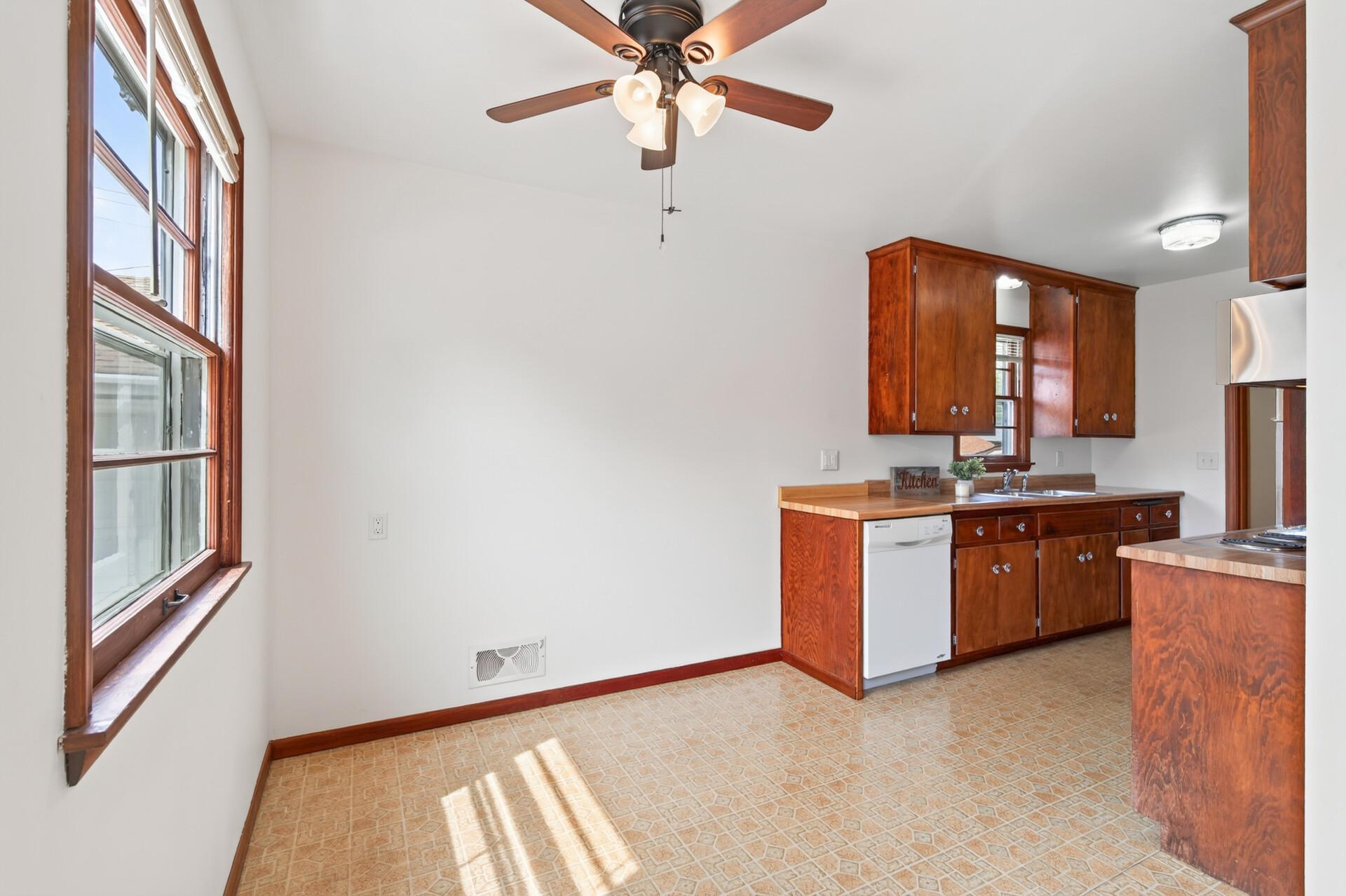 Kitchen has plenty of space for eat-in kitchen!