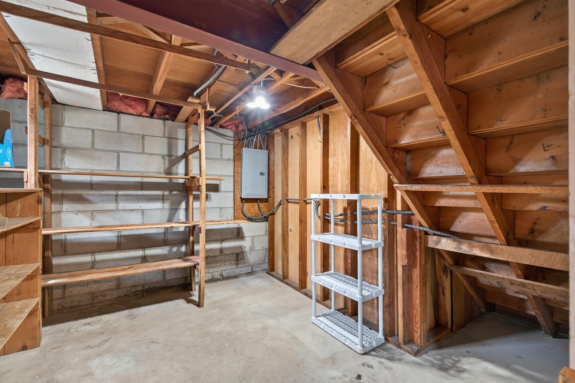 Another basement storage room and brand new 100 amp service!