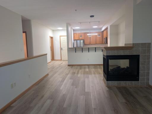 Living Room looking into Dining Room thru to Kitchen