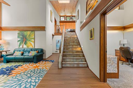 Extra Wide Staircase to Upper Level