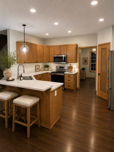 Home is vacant. This is a virtual photo - new stone counters installed early September