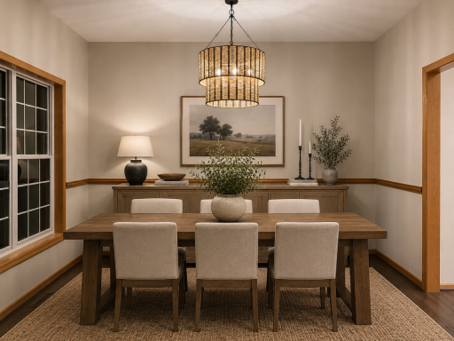 Home is vacant -this is a virtual photo of dining room