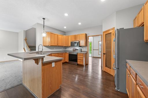 Large kitchen with expansive counter space