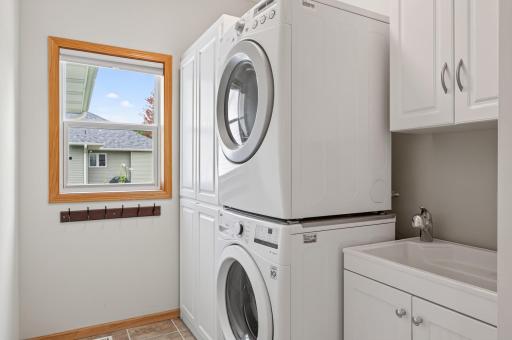 Main level laundry near kitchen