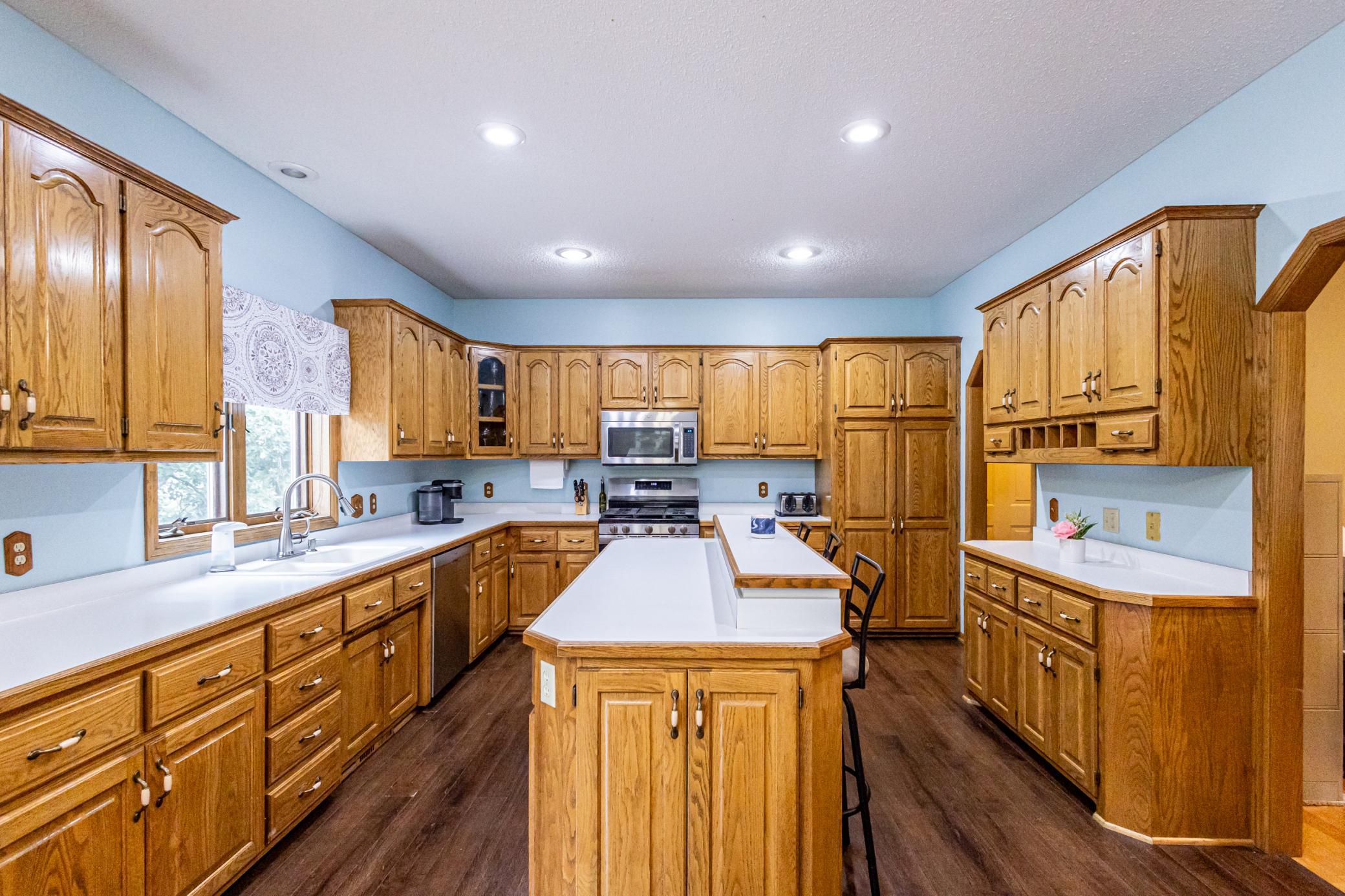 Large kitchen center island