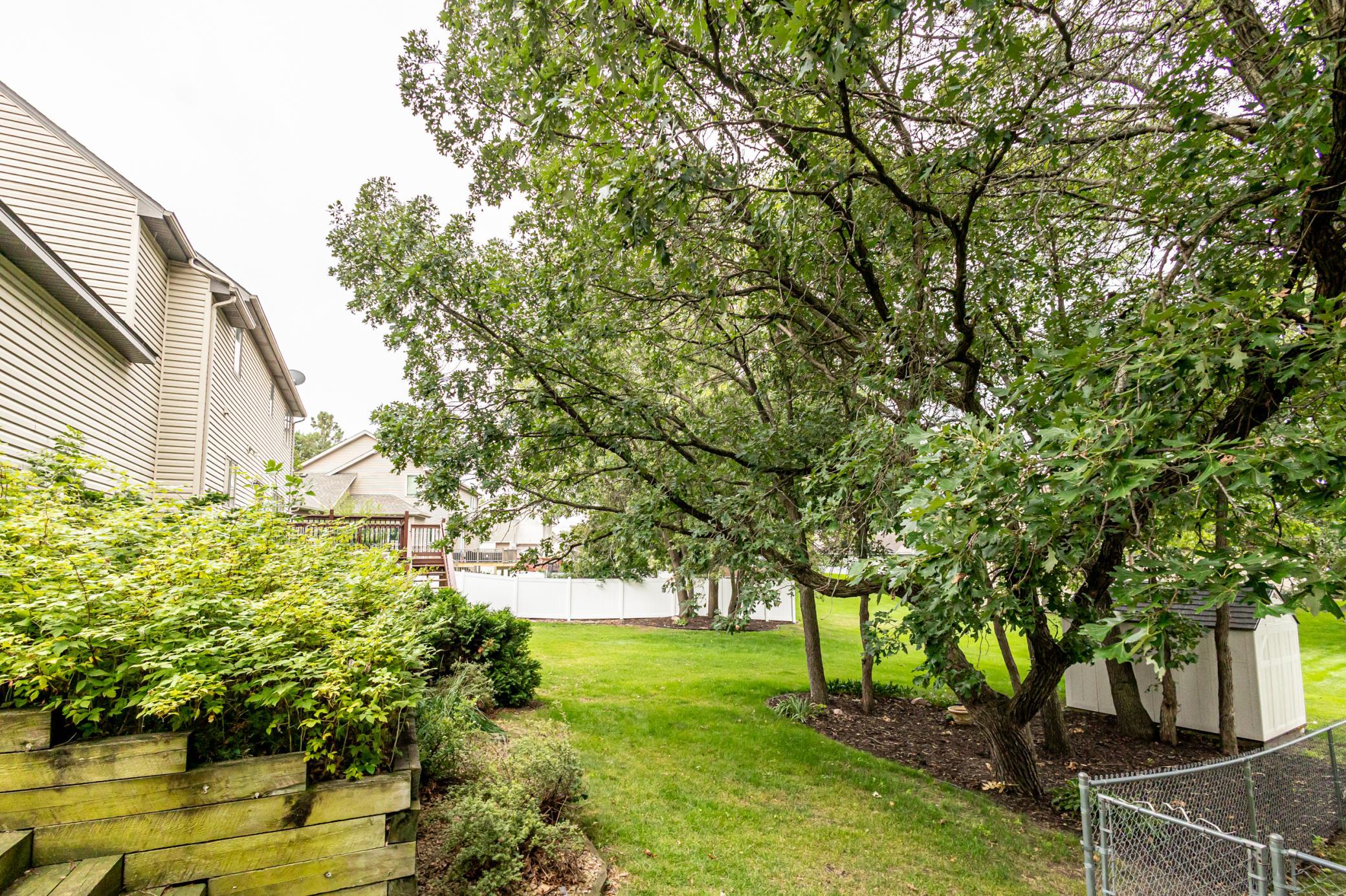 Nicely landscaped yard