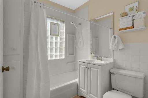 Bright main level bathroom