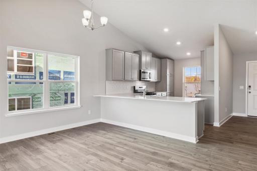 Another view of the oversized counter space. Photo is of similar home. Colors and options may vary. Ask Sales Agent for details.