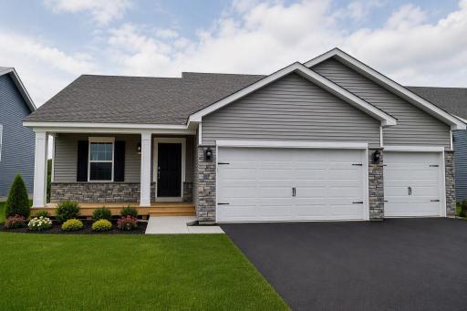 Welcome home to the Rushmore at Highlands at Eagle View in Elko New Market! Photo is of similar home. Options and colors may vary. Ask Sales Agent for details. AI-generated landscaping for visualization. Actual yard condition may differ.
