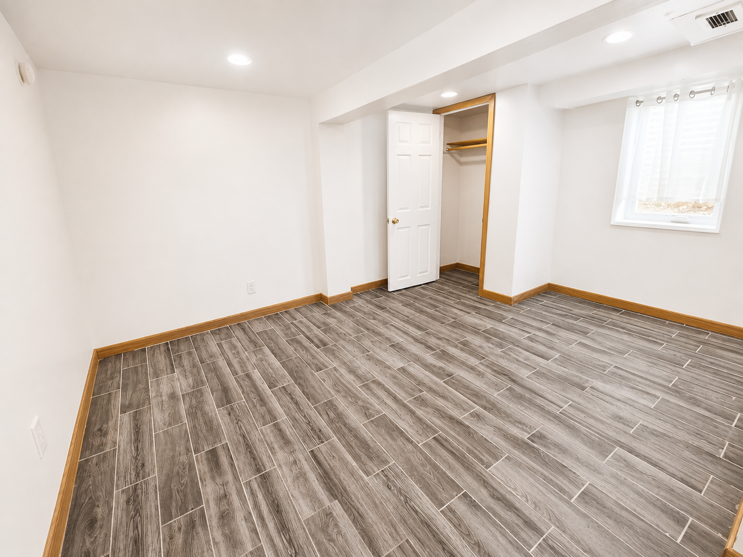 Lower level renovated bedroom