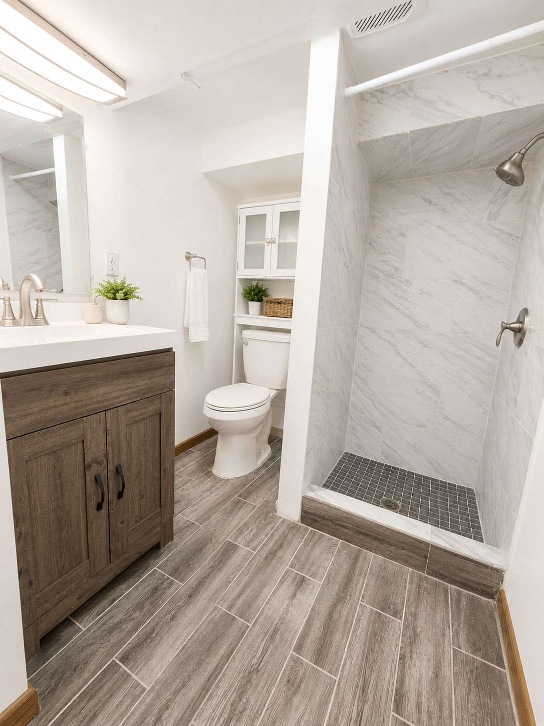 Lower Level renovated Bathroom