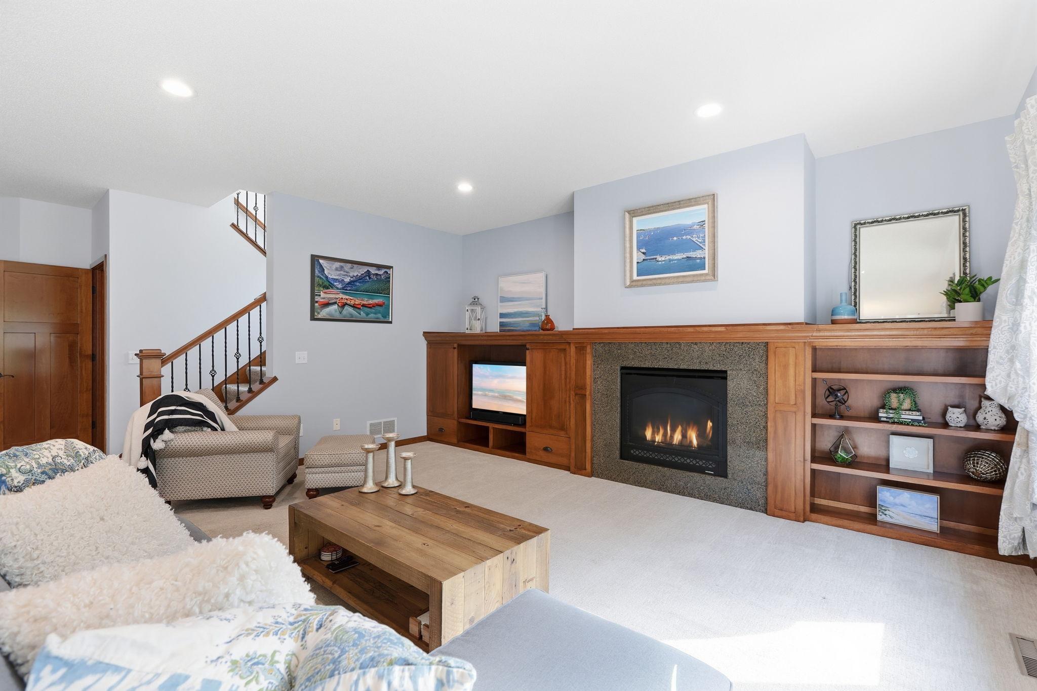 With convenient centered staircase, access to the upper level is key.