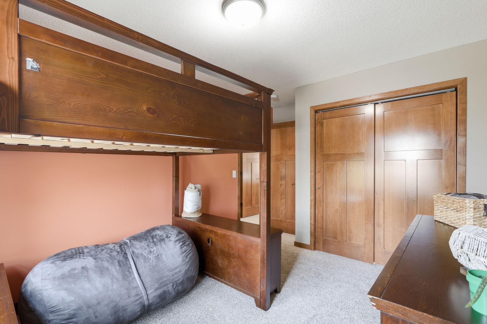 Bring your tallest bunk bed or a queen bed for this 3rd bedroom.