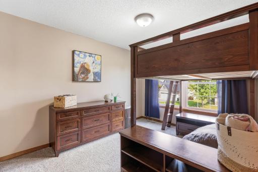 The 3rd upstairs bedroom overlooks the front yard and has room for any size of bed.