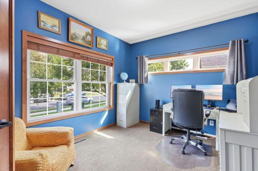 With a front-facing office, you can keep up with all the neighborhood action.