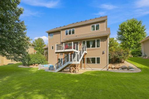 Enjoy all the space the backyard has to host outdoor game nights!