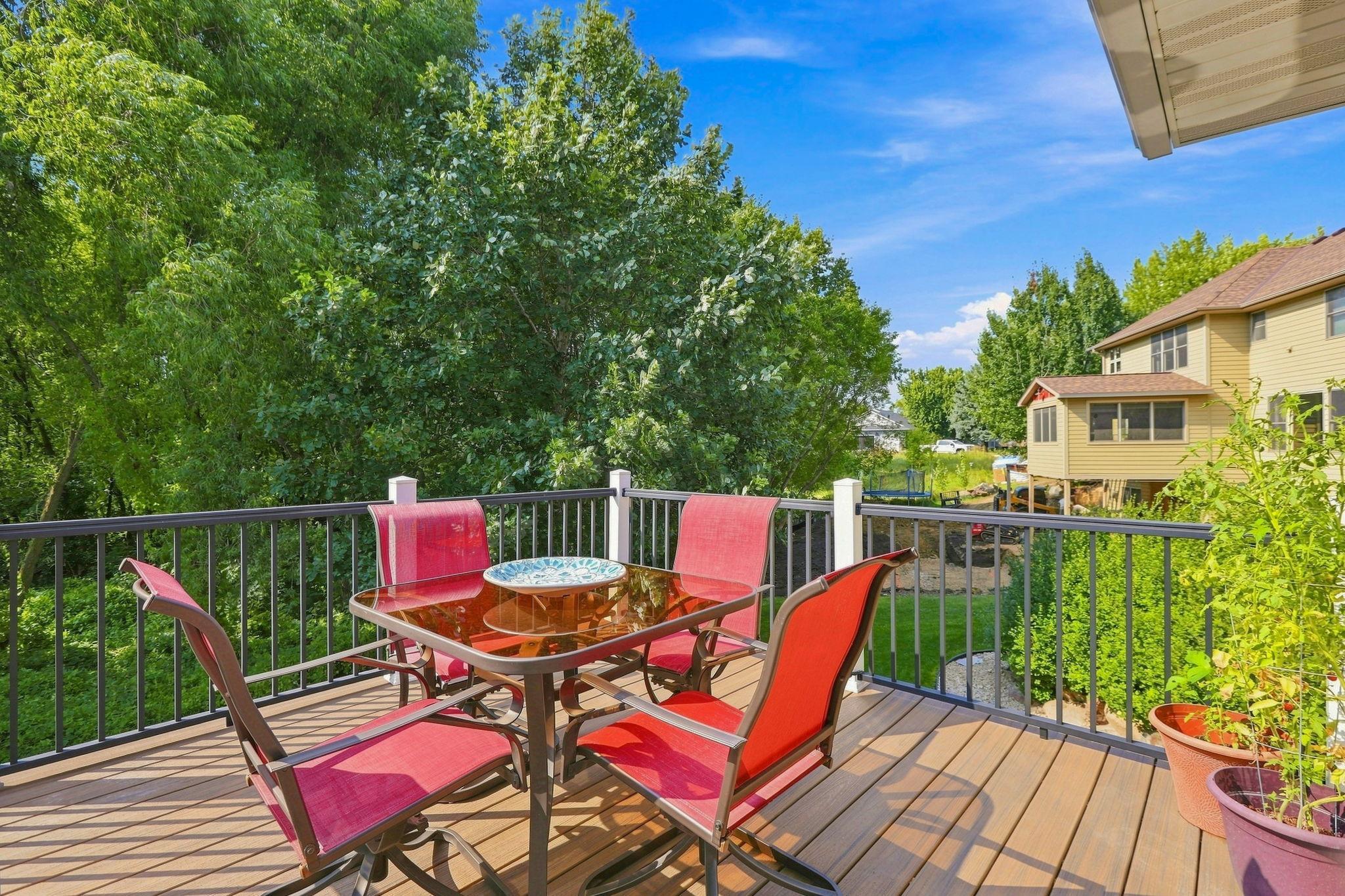 Enjoy the beautiful back deck and the wonderful Minnesota weather!