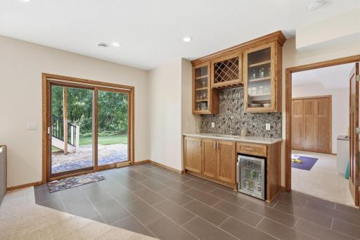 The perfect set-up for your movie nights are set with the built-in refreshment area.
