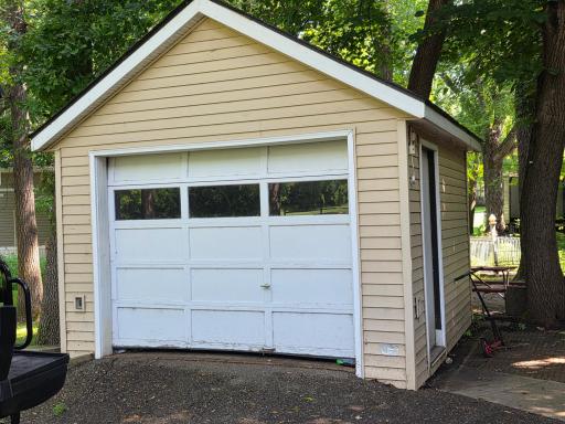 Great garage included with Unit 229 at Cokato Lake RV Resort