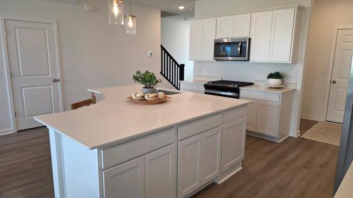 Stylish kitchen with abundant prep space (Actual home - furniture not included)