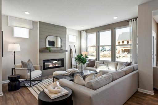 Electric Fireplace In Gathering Room