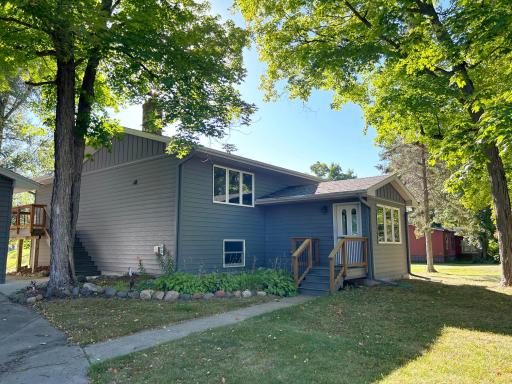 One more exterior shot of the home, showing the main floor addition entry/foyer entrance to the home. Steel siding and roof, plus new windows and doors all in 2018!