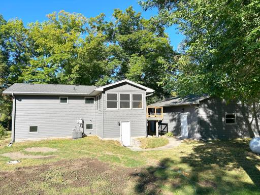 Another angle of the home's exterior from the backyard.