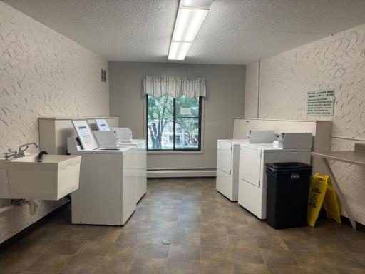 Laundry down the hall