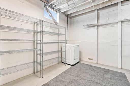 Lower level offers additional space for storage and future possibilities