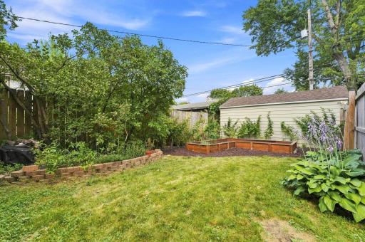 Detached garage provides convenient off-street parking and storage