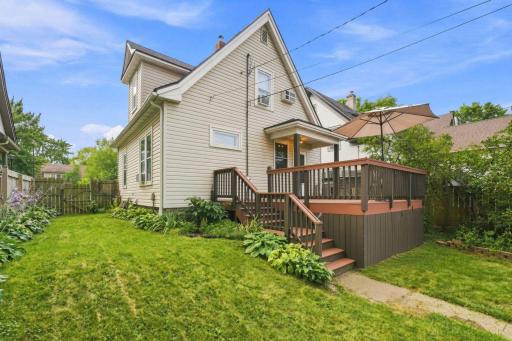 Generous backyard with room to garden, play, and relax