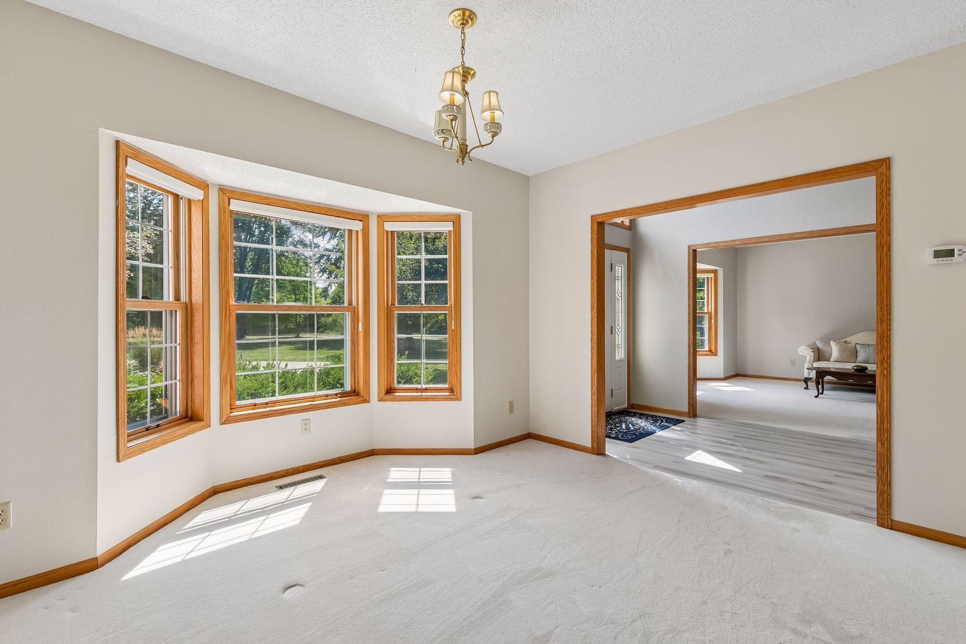 Another view of the dining room showcases the wonderful natural light, generous proportions and open feel of the main level.