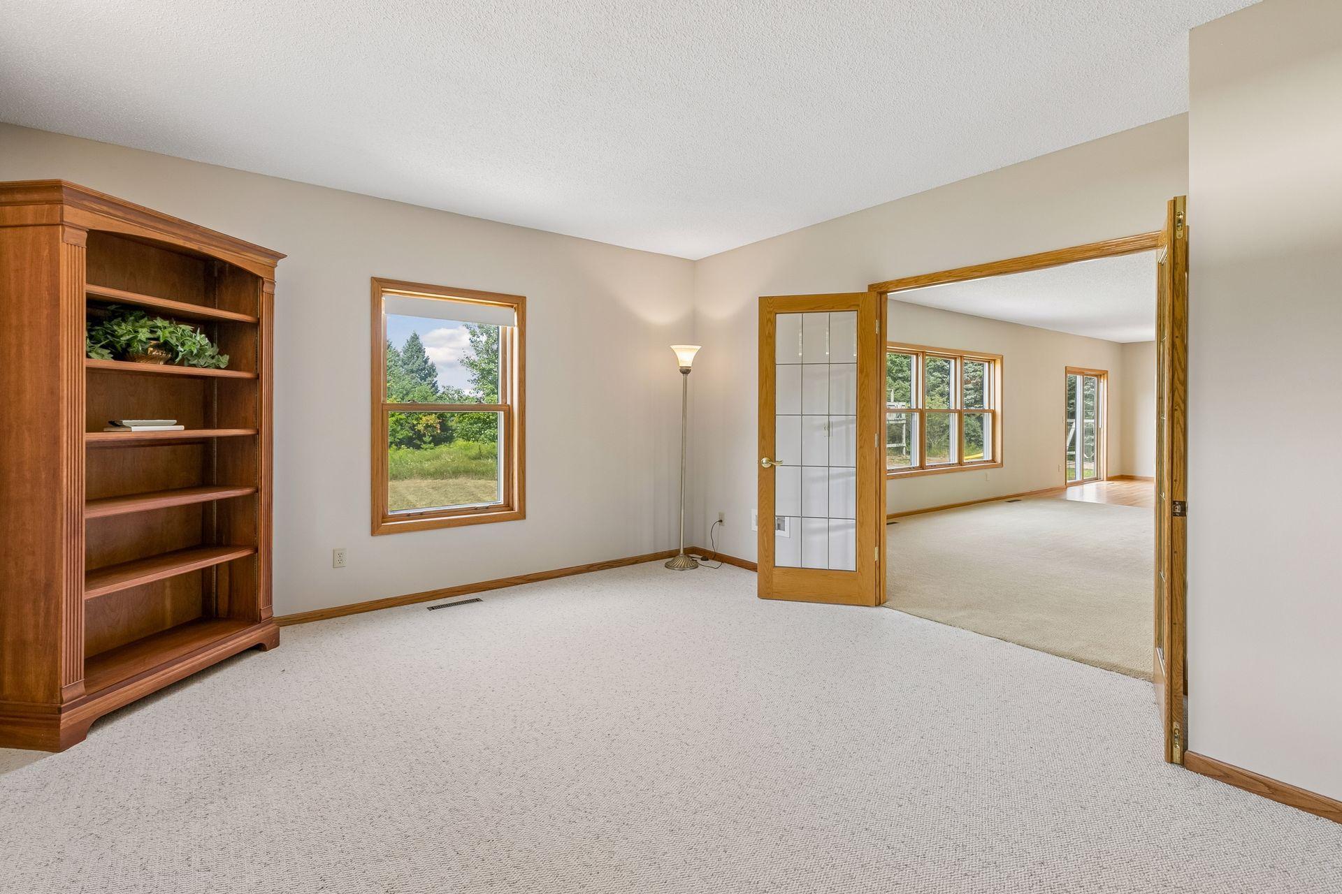 Another look at this impressive flex room featuring custom windows, double doors and plenty of space to make it your own.