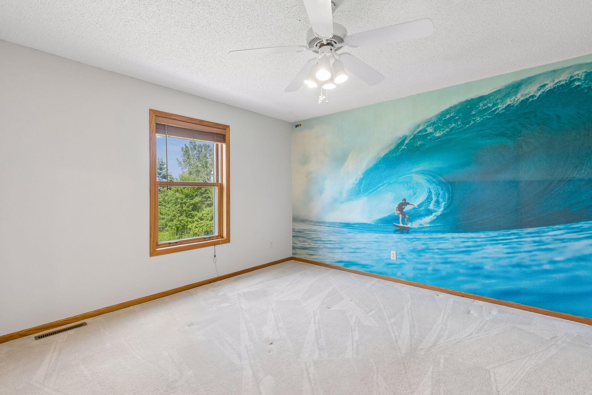 Bedroom three is another generously sized upper-level bedroom with direct access to the shared Jack-and-Jill bath.