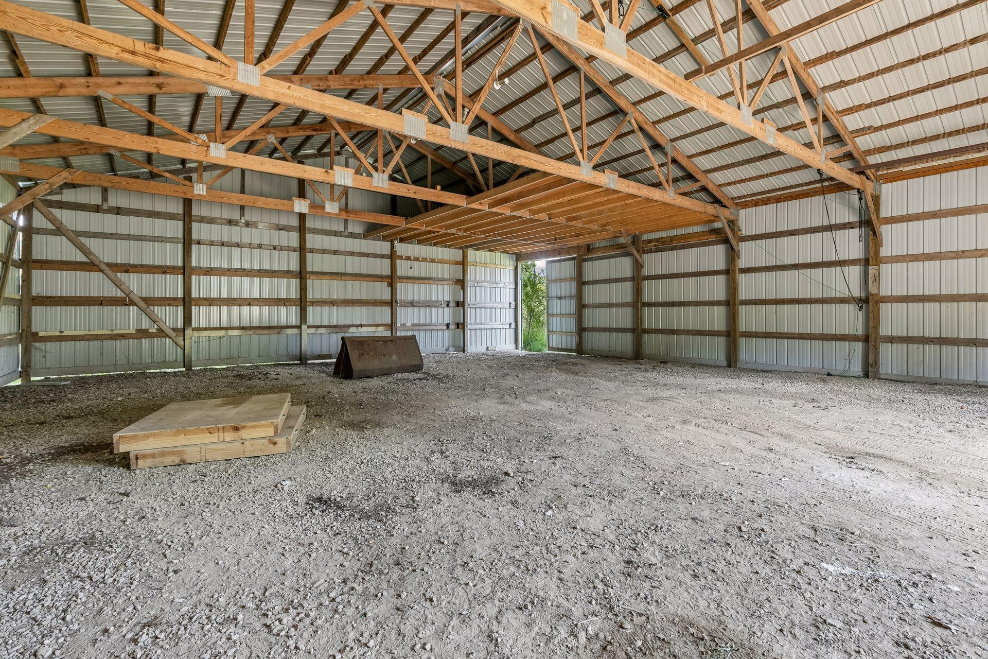 And there’s still more storage! The separate pole barn provides additional space for equipment, recreational toys, hobbies and all your acreage needs.