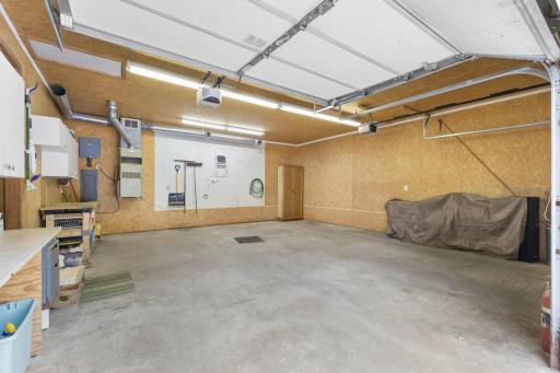 Attached garage heated and insulated