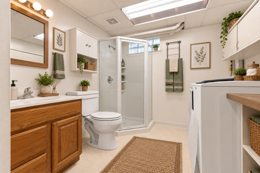 Lower level bath - AI enhanced
