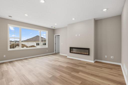 Family room with fireplace - actual