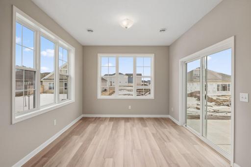 Morning room with sliding doors to patio