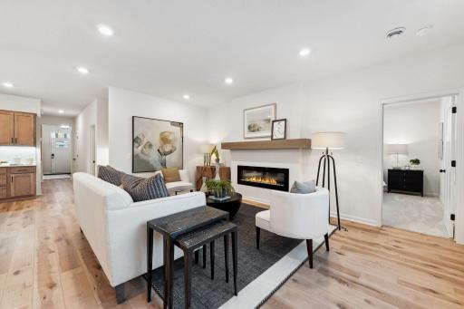 Living Room - staged model - showing for representational purposes of floorplan only, Finishes/options will be different.