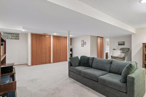 Built-in storage closets with room for games, etc.