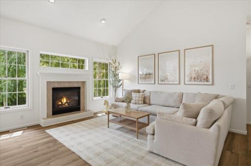 All this flooring is just a few years old and is modern, white oak style, luxury vinyl plank flooring.