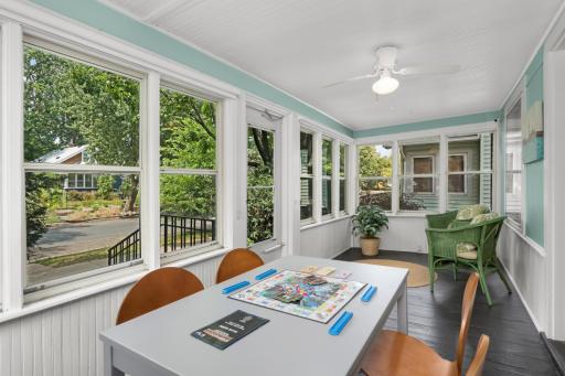 Inviting front porch contributes to neighborhood vibe