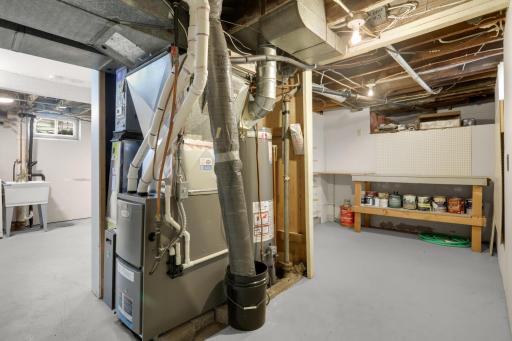 Utility room includes work bench